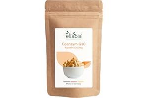 ELTABIA Coenzym Q10 Kapseln 100 Stück | 200mg Hochdosiertes Vegan Premium Ubiquinon | 100% rein ohne Zusatzstoffe aus pflanzlicher Fermentation