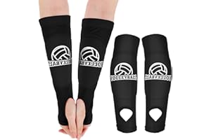 JIEYAO Ochraniacze na ramiona do siatkówki, opaski na przedramiona z wyściółką ochronną i otworem na kciuk, dla kobiet i młodzieży, ochrona nadgarstków