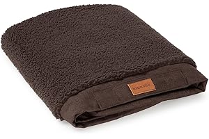 brunolie Wechselbezug Ersatzbezug für Balu, waschbar, hygienisch und rutschfest, Größe L, Dunkelbraun