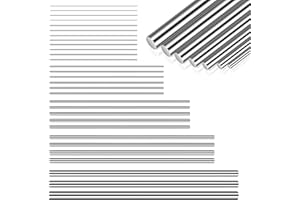 DUNZY 104 Pcs 40 cm Stainless Steel Spring Music Wire, 12 Different Straight Full Hard Spring Steel Wire, 0.3 mm, 0.4 mm, 0.5 mm, 0.6 mm, 0.8 mm, 1 mm, 1.2 mm, 1.4 mm, 1.6 mm, 1.8 mm, 2 mm, 3 mm