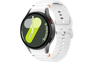 VeveXiao No Gap Band Compatible with Samsung Galaxy Watch 7 FE 6 5 4 Band 40mm 44mm/Galaxy Watch 5 Pro Band 45mm, 20mm Silicone Sport Strap Galaxy Watch 6 4 Classic Band Women Men