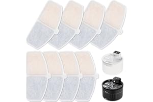 8 Stück Kohlefilter Katzenbrunnen Filter Trinkbrunnen Katzen Ersatzfilter Für LuJasi Katzenbrunnen Kabellos 3.2 L Trinkbrunnen für Katze Kabellos mit Bewegungsmelder