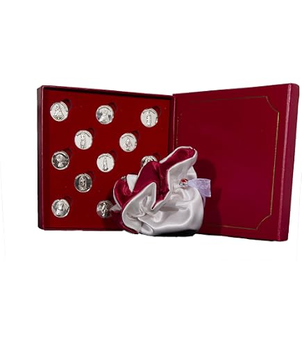 ESNOY Set de Monedas de Arras para Boda, Arras de Boda Católica, Caja