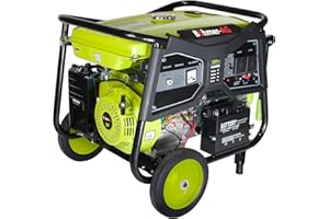 Böhmer-AG WX-5000K-e Portable Petrol Generator 7.5Kw 12V DC Output Electric Key Start Outdoor 13Hp 4-Stroke OHV Engine with 2 UK 240V Standard Plug Sockets