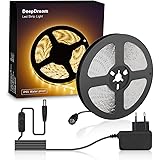 DeepDream 5M LED Strip Set, 3000K Warmweiß, IP65 Wasserdicht,Selbstklebend 2835 LED Streifen, Flexibel LED Band, 300 LEDs Lic