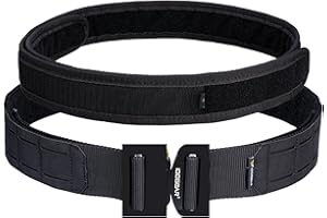 IDOGEAR 2'' Cintura Tattica Militare MOLLE con 1,75'' Cintura Interna Set Cintura Fibbia Metallica Heavy Duty Taglio Laser a Sgancio Rapido Hook-and-Loop