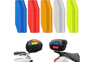 BOHUIZ 50 sztuk odblaskowych naklejek, 8 x 3 cm, taśma ostrzegawcza, odblaski rowerowe, samoprzylepna, taśma odblaskowa do roweru, motocykla, kasków, ubrań (5 kolorów)