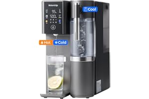 Waterdrop WD-A2 Countertop Reverse Osmosis System, 𝐇𝐨𝐭 𝐚𝐧𝐝 𝐂𝐨𝐥𝐝 RO System, Portable Pure Water Tank, Bottleless Water Cooler, 6 Temperature Settings, Hot Cold Room Water, 3:1 Pure to Drain