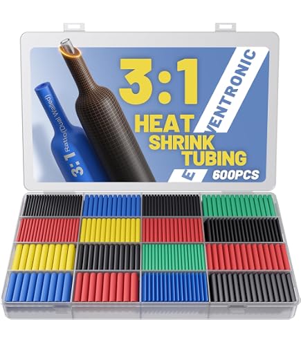 Kit de gaines thermorétractables extra longues de 90 mm, rapport de rétraction 3:1, doublées d