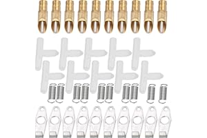 Garosa 10 Pezzi Abbeveratoio per capezzoli, Abbeveratoio in Acciaio Inossidabile di abbeveratoio Automatico per Conigli per Coniglietti con Molle, Tubi a T e ugelli con Gancio