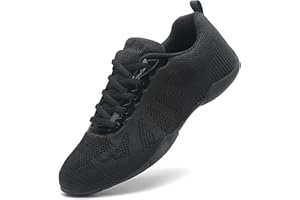 SECHRITE Cheerleading Cheer Schuhe Damen Mädchen Tanz Turnschuhe Dance Sneaker Weiß Jazz Tanzschuhe Yoga Training Aerobic Schnürschuhe