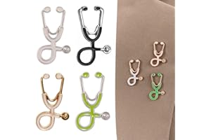 LEEQ Stethoskop-Brosche - 8 Stücke Krankenschwester Brosche Strass - Arzt Anstecker Lustige Pins Denkmal Mitgebsel Medizinische Geschenke für Kinder Erwachsenen Medizinstudenten Abzeichen Pins
