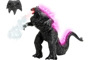 Jada Toys 253256005 Godzilla RC zdalnie sterowana na pilota z promieniem ciepła, bucha parą wodną, wielkość 63 cm, potwór zabawkowy z dźwiękiem i światłem.