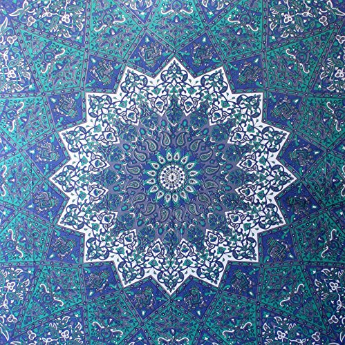 Psychedelic Tapestry hippie tapestry mandala tapestry wall hanging wall decor (240×220 cms) by Craftozone - 3