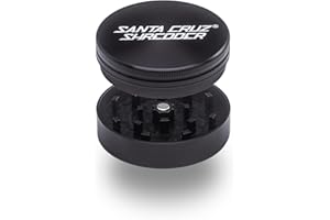 Santa Cruz Shredder Metal Herb Grinder Knurled Top for Stronger Grip 2-Piece 2.7" (Black)