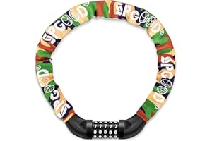 SPGOOD Lucchetto Bici Catena Bicicletta (14 Colori) Antifurto a Combinazione a 5 Cifre, per Bicicletta, Moto, Porta, cancello, Recinzione