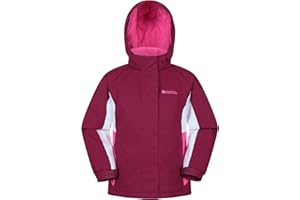 Mountain Warehouse Honey Kids Ski Jacket - Snowproof, Fleece Lined Snow Coat with Hood - Boys and Girls Winter Warm Skiing, Snowboarding & Outdoors
