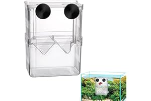 CLOUDLINK Breeding Box for Fish Tank Ransparent Plastic Breeder Box for Small Baby Fishes Shrimp Clownfish and Guppy (1PCS）