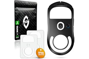 SensoryBoost DPS Glides (Lot de 2) pour Logitech G Pro X Superlight 1 - Ultra Rapides, Arrondi, Faible Friction, de Haute Qualité, Durable - Patins de Souris de Rechange - Accessoires Souris Gaming