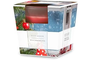 pajoma® Duftkerze, Wintermärchen - im satinierten Glas | 120g Wachsgewicht, Brenndauer: 25 Stunden, in edler Geschenkverpackung | Premium Qualität