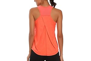 Dawnrole de Sport Femme Running Fitness sans Manches Chemises Basiques Respirant