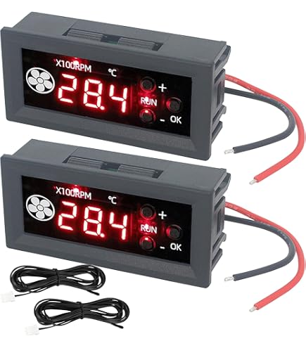 Produktbild von DC 12V 4-Draht Lüfter Drehzahlregler – PWM 25kHz Mit LCD, Temperatur- & Geschwindigkeitsanzeige (bis 3,5A)