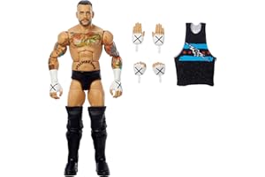 Mattel WWE Top Picks Elite figurka i zestaw akcesoriów, CM Punk 15 cm kolekcjonerska z wymiennymi rękami, sprzętem pierścieniowym i 25 punktami artykulacji