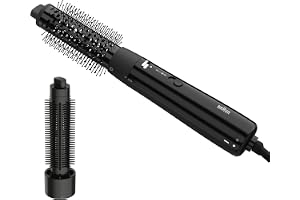 Braun Air Styler AS1.5, kompakt värmeborste med formgivande termisk borste och borste med styva borst, 300 W motor med 3 värme-/hastighetsinställningar, svart glansig finish, BRAS150E