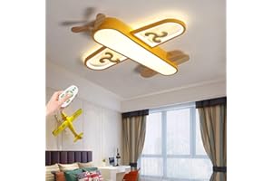 AUCF Kinderzimmer Deckenleuchte LED Flugzeug Deckenlampe Kinderlampe Modern Dimmbar Fernbedienung Kronleuchter Beleuchtung Jungen Und Mädchen Schlafzimmer Wohnzimmer Arbeitszimmer Esszimmer Pendelleuchte