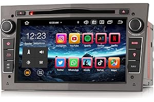 Erisin 7 Zoll 8-Kern 4GB RAM 64GB ROM Android 14 Autoradio Bluetooth GPS Navi Für Opel Astra H Corsa C Corsa D Vectra Zafira Signum Meriva CD Player WiFi CarPlay Android Auto DAB+ USB RDS DSP Canbus