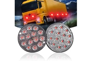 Teguangmei 2 x 14LED Emergency Warning Flashing Lights,Super Bright Red Beacon 42W Emergency Hazard Caution Strobe Recovery Breakdown Light Bar for Car Truck SUV Trailer Caravan 12-24V