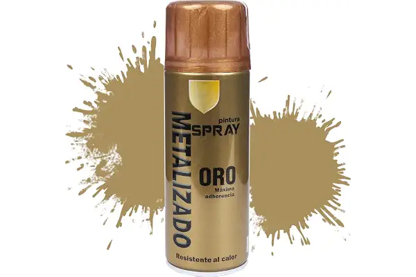 Etrexonline Pintura Spray Multicolor Profesional 400ml Adecuado Metal Madera y Plástico - Color Oro Metalizado (Paquete de 1)