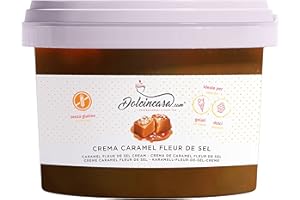 DOLCINCASA.COM Crema Caramello Fleur de Sel Senza Glutine 500 Gr - Crema Spalmabile pronta per l'utilizzo