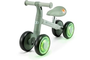 Kinderkraft Cutie Flash Bicicleta de Aprendizaje para niños, sin Pedales, Ruedas con Luces LED, diseño Moderno, construcción Segura, para niños a Partir de 1 año