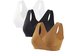 ZUMIY Reggiseno Allattamento, Reggiseno Senza Ferretto e Senza Cuciture, Cotton Reggiseno per Gravidanza e Allattamento, Comodo Reggiseno Senza Fili per Il Sonno Notturno