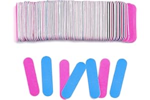 Dreamil Mini limas de uñas, 100 unidades, lima de uñas profesional, 180/240, lima de uñas desechable de doble cara, para salón de uñas y hogar