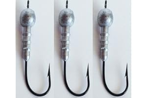 GLOBE FISHING 3 TESTINE PIOMBATE Amo N° 6 GR. 1 Pesca Spinning Testina PIOMBATA Amo PIOMBATO Esche Gomma