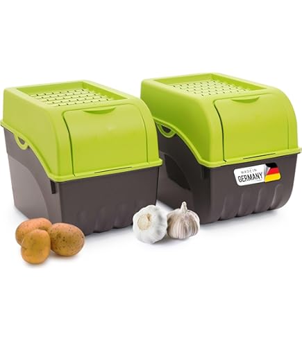 Aardappelschilbox - Fruitkist - met deksel - voor 5 kg aardappelen - kunststof EE1050 | Huishoudelijke artikelen