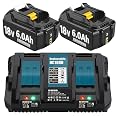 Batterie Makita 18v 8000mah 2 Pièces] 8000mAh Remplacement Pour Batterie 18V BL1860B BL1860 Batterie Compatible Makita BL1850