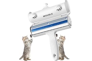 Wouble Pet Hair Remover Roller, Reusable Dog Cat Hair Removal Brush, Lint Roller Clean Pet Fur from Carpet, Furniture, Rugs, Laundry, Clothes and Bedding, Sofa, White