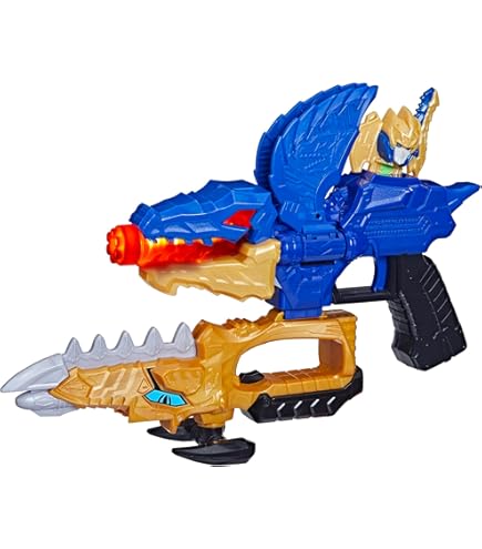 Power Rangers Dino Fury 5 Team Lot de figurines d'action de 15,2 cm avec clés et accessoires d'arme sabre Chromafury (exclusivité