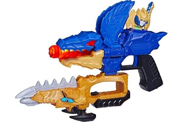 Power Rangers Dino Fury Gold Fury Blade Blaster, Accessoire électronique de Costume de Super-héros pouvant se Combiner, dès 5 Ans