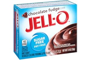 Jell-O Sugarfree Instant Pudding & Pie Filling, Chocolate Fudge, 1.4Ounce Boxes (Pack Of 6)