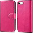 GAPlus Pink iPhone SE 5 5S Premium Slim Wallet Leather Flip Case Cover With Holder & Screen Protector
