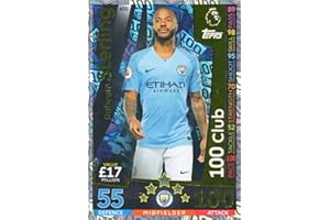 MATCH ATTAX 2018/19 RAHEEM STERLING 100 CLUB CARD - MAN CITY #450