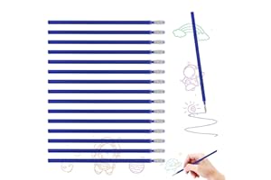 CJMUQHEHH 16x Recharges Bleues pour Stylos Gel Effaçables, Compatibles avec Pilot FriXion Ball, Clicker, Slim, Eberhard Faber, Pointe Fine 0,7mm, Recharge Stylo FriXion Bleu, Écriture Fluide et Effaçable