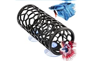 Abizoo Aquarium Decoration Cave,Aquarium Deko Harz Aquarium zubehör deko Hohle für kampffisch Garnelen versteck Aquarium Ornament Betta Fish Tank Accessories Betta Tunnel sichere und ungiftige