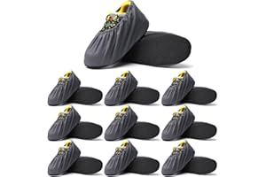 Linwnil Copri scarpe di alta qualità, lavabili e riutilizzabili, antiscivolo, per appaltatori, resistenti, grandi