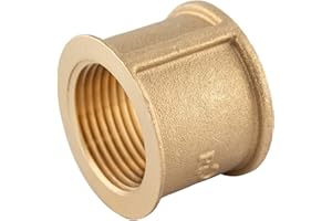 konst-install Manicotto in ottone 1 1/4 pollici (Ø 39 mm) 2 x filettatura interna, raccordo IG/IG, raccordo filettato, raccordi in ottone, adatto per riscaldamento impianto di acqua potabile