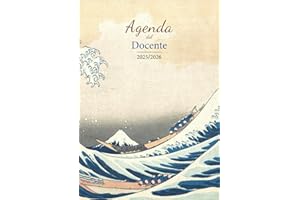 Agenda del Docente 2025/2026: Planner settimanale A4 con registro di classe • completo e pratico per la scuola secondaria • tema La grande onda